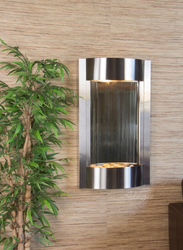 Serene Waters - Stainless Steel Silver Mirror Water Fountain 