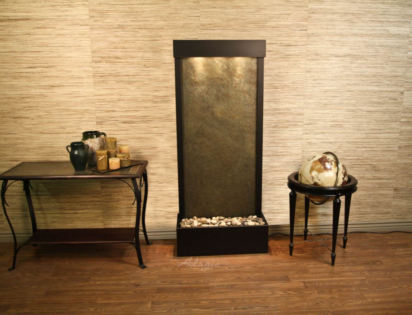 Harmony River - Flush Mount Antique Bronze Green Featherstone