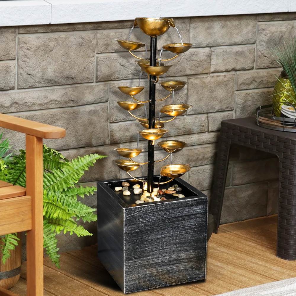 Metal Floor-Standing Water Fountain for Indoor/Outdoor Metal Floor-Standing Water Fountain for Indoor/Outdoor