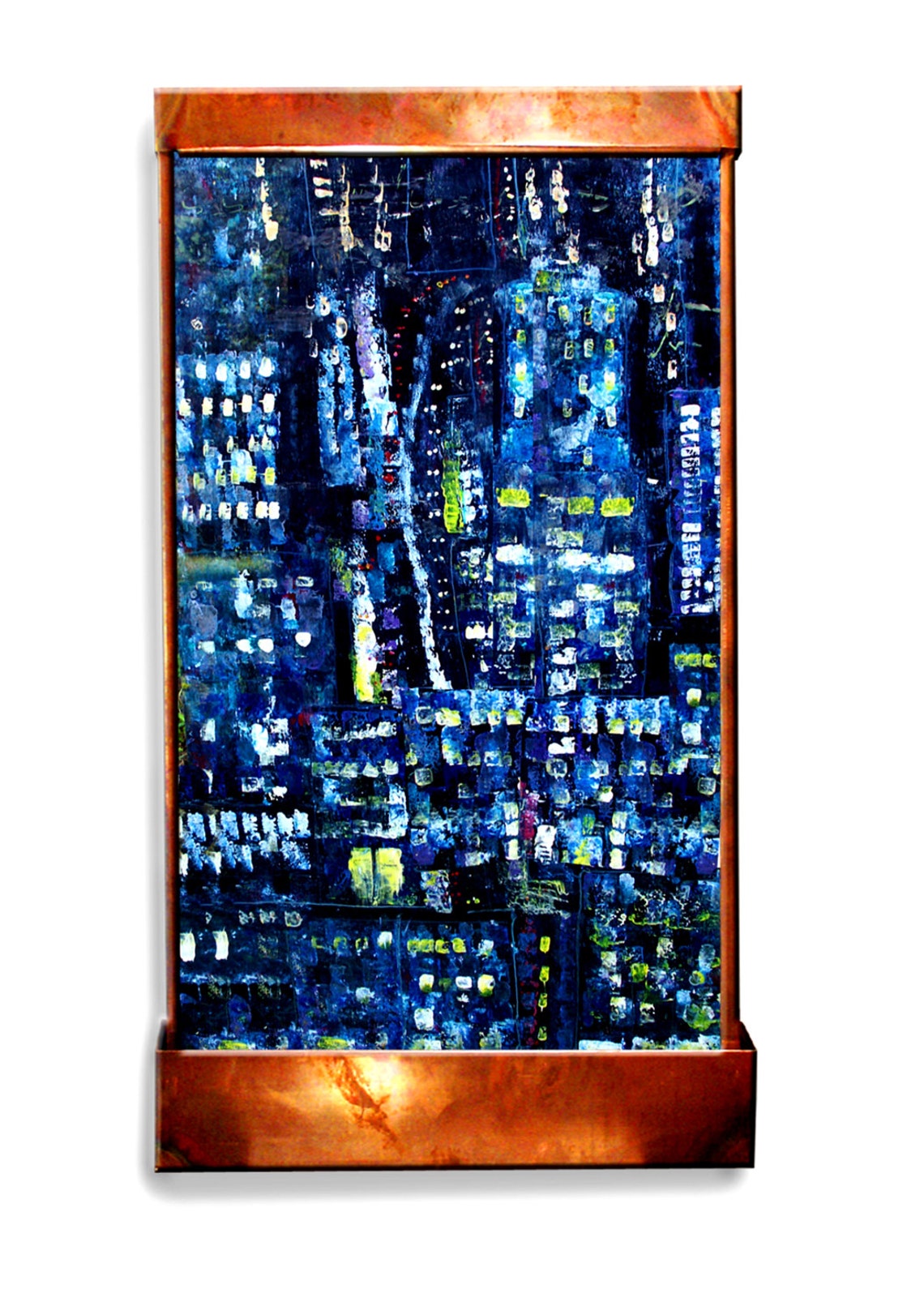 Rainy Night in Manhattan, Wall Fountain Rainy Night in Manhattan, Wall Fountain