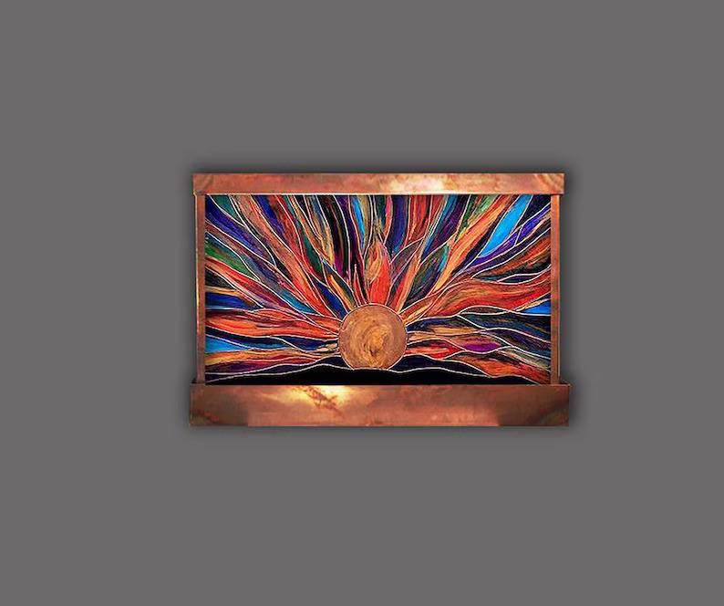 Faceted Sunrise Wall Fountain